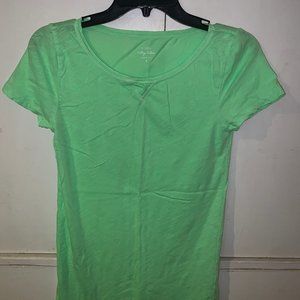 J. Crew Lime Green Circle Neck Tee